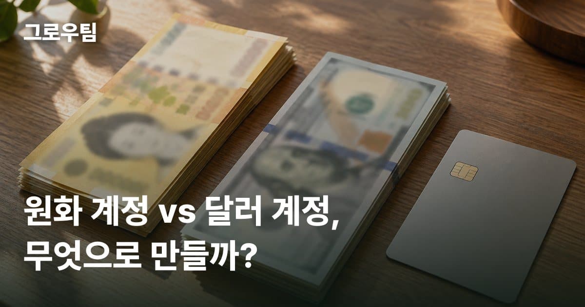 메타광고 원화 계정 vs 달러 계정, 무엇으로 만들어야 할까? 수수료와 통화 변경 정리