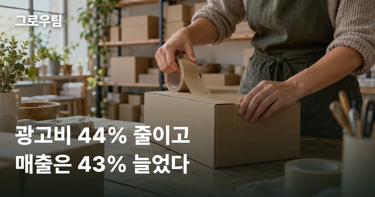 메타광고비를 44% 줄였는데 광고 매출은 43% 늘어난 런칭 직후 자사몰 대행 사례